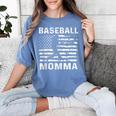 Baseball Momma Mom USA Flag 4th Of July Women's Comfort Colors T-Shirt Chalky Mint Baseball Momma Mom USA Flag 4th Of July Women's Comfort Colors T-Shirt Chalky Mint