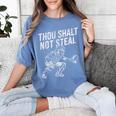 Baseball Player Catcher Thou Shalt Not Steal Coach Baseball Women's Comfort Colors T-Shirt Chalky Mint Baseball Player Catcher Thou Shalt Not Steal Coach Baseball Women's Comfort Colors T-Shirt Chalky Mint