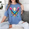 Baseball Player Ice Cream Drip Women's Comfort Colors T-Shirt Chalky Mint Baseball Player Ice Cream Drip Women's Comfort Colors T-Shirt Chalky Mint