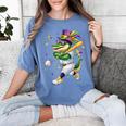Baseball Player Mardi Gras Alligator Carnival Costume Beads Women's Comfort Colors T-Shirt Chalky Mint Baseball Player Mardi Gras Alligator Carnival Costume Beads Women's Comfort Colors T-Shirt Chalky Mint