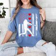 Baseball Silhouette Heart USA Flag Hearts American Boys Kids Women's Comfort Colors T-Shirt Chalky Mint Baseball Silhouette Heart USA Flag Hearts American Boys Kids Women's Comfort Colors T-Shirt Chalky Mint