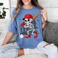 Baseball Skeleton Halloween Playing Women's Comfort Colors T-Shirt Chalky Mint Baseball Skeleton Halloween Playing Women's Comfort Colors T-Shirt Chalky Mint