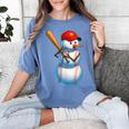 Baseball Snowman Merry Christmas Xmas Pajamas Men Women Kids Women's Comfort Colors T-Shirt Chalky Mint Baseball Snowman Merry Christmas Xmas Pajamas Men Women Kids Women's Comfort Colors T-Shirt Chalky Mint