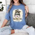 Bleached Messy Bun Game Day Vibes Baseball Mom Game Day Women's Comfort Colors T-Shirt Chalky Mint Bleached Messy Bun Game Day Vibes Baseball Mom Game Day Women's Comfort Colors T-Shirt Chalky Mint
