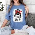 Bleached Tia Life Soccer Messy Bun Baseball Game Day Women's Comfort Colors T-Shirt Chalky Mint Bleached Tia Life Soccer Messy Bun Baseball Game Day Women's Comfort Colors T-Shirt Chalky Mint