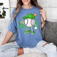 Boys St Patricks Day Baseball Player Pitcher Coach Kids Women's Comfort Colors T-Shirt Chalky Mint Boys St Patricks Day Baseball Player Pitcher Coach Kids Women's Comfort Colors T-Shirt Chalky Mint