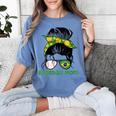 Brazil Baseball Mom Messy Bun Women's Comfort Colors T-Shirt Chalky Mint