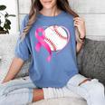 Breast Cancer Awareness Baseball Mom Women's Comfort Colors T-Shirt Chalky Mint