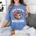 Busy Raising Ballers Basketball Baseball Mom For Women Women's Comfort Colors T-Shirt Chalky Mint Busy Raising Ballers Basketball Baseball Mom For Women Women's Comfort Colors T-Shirt Chalky Mint