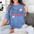 Busy Raising Ballers Retro Groovy Baseball Mom Outfit Women's Comfort Colors T-Shirt Chalky Mint Busy Raising Ballers Retro Groovy Baseball Mom Outfit Women's Comfort Colors T-Shirt Chalky Mint
