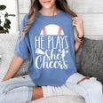 Cheer Baseball Mom Baseball And Cheer Mother Women's Comfort Colors T-Shirt Chalky Mint