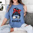 Classy Nana Life Soccer Messy Bun Baseball Mother's Day Women's Comfort Colors T-Shirt Chalky Mint