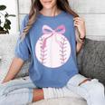 Coquette Baseball Mom Pink Bow Baseball Mama Women's Comfort Colors T-Shirt Chalky Mint Coquette Baseball Mom Pink Bow Baseball Mama Women's Comfort Colors T-Shirt Chalky Mint