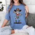 Cowboy Skeleton Baseball Halloween Graphic Women's Comfort Colors T-Shirt Chalky Mint Cowboy Skeleton Baseball Halloween Graphic Women's Comfort Colors T-Shirt Chalky Mint
