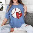 Custom Baseball Mom Number 10 Heart For Mom Mommy Women's Comfort Colors T-Shirt Chalky Mint