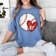 Custom Baseball Mom Number 87 Heart For Mom Mommy Women's Comfort Colors T-Shirt Chalky Mint Custom Baseball Mom Number 87 Heart For Mom Mommy Women's Comfort Colors T-Shirt Chalky Mint