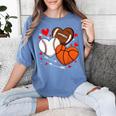 Cute Heart Baseball Basketball Football Valentine Boy Men Women's Comfort Colors T-Shirt Chalky Mint Cute Heart Baseball Basketball Football Valentine Boy Men Women's Comfort Colors T-Shirt Chalky Mint