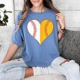 Cute Love Baseball Fast Pitch Softball Heart Baseball Mom Women's Comfort Colors T-Shirt Chalky Mint Cute Love Baseball Fast Pitch Softball Heart Baseball Mom Women's Comfort Colors T-Shirt Chalky Mint