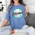 Cute Mama Script Font On Baseball Mom Women's Comfort Colors T-Shirt Chalky Mint Cute Mama Script Font On Baseball Mom Women's Comfort Colors T-Shirt Chalky Mint