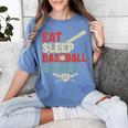 Eat Sleep Baseball Repeat Bat Ball Player Fan Women's Comfort Colors T-Shirt Chalky Mint Eat Sleep Baseball Repeat Bat Ball Player Fan Women's Comfort Colors T-Shirt Chalky Mint