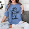 Frog Basketbal Men Women Grumpy Frog Playing Baseball Women's Comfort Colors T-Shirt Chalky Mint