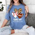 Game Day Vibes Football Baseball Mom Heart Women's Comfort Colors T-Shirt Chalky Mint Game Day Vibes Football Baseball Mom Heart Women's Comfort Colors T-Shirt Chalky Mint