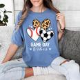 Game Day Vibes Soccer Baseball Mom Heart Women's Comfort Colors T-Shirt Chalky Mint