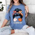 Grandma Life Basketball And Baseball Mom Funny Women's Comfort Colors T-Shirt Chalky Mint