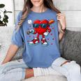 Heart Love Baseball Valentine Outfit Men Boy Women's Comfort Colors T-Shirt Chalky Mint