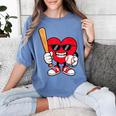 Heart Playing Baseball Valentines Day Women's Comfort Colors T-Shirt Chalky Mint Heart Playing Baseball Valentines Day Women's Comfort Colors T-Shirt Chalky Mint