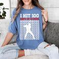 I Hit 100 Days Of School Baseball 100 Day Of School Women's Comfort Colors T-Shirt Chalky Mint I Hit 100 Days Of School Baseball 100 Day Of School Women's Comfort Colors T-Shirt Chalky Mint