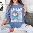 I Hit 100 Days Of School Baseball Ice Cream Drip Boys Girls Women's Comfort Colors T-Shirt Chalky Mint