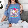 I Hit 100 Days Of School Baseball Ice Cream Drip Women's Comfort Colors T-Shirt Chalky Mint