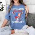 Hit Hard Run Fast Turn Left Baseball Cream Drip Crossed Bats Women's Comfort Colors T-Shirt Chalky Mint