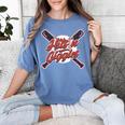 Hits 'n Giggles Baseball Player Women Baseball Mom Mother Women's Comfort Colors T-Shirt Chalky Mint