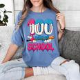 HUGvyn 100 Days Of School Baseball Ice Cream Teacher Student Women's Comfort Colors T-Shirt Chalky Mint