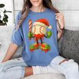 Ice Cream Drip Baseball Christmas Baseball Drip Candy Cane Women's Comfort Colors T-Shirt Chalky Mint Ice Cream Drip Baseball Christmas Baseball Drip Candy Cane Women's Comfort Colors T-Shirt Chalky Mint