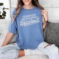 I'd Rather Be Playing Baseball Player Coach Fan Game Day Tee Premium Tri-Blend Women's Comfort Colors T-Shirt Chalky Mint