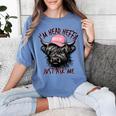 I'm Head Heffa Just Ask Me Bossy Highland Cow Baseball Cap Women's Comfort Colors T-Shirt Chalky Mint I'm Head Heffa Just Ask Me Bossy Highland Cow Baseball Cap Women's Comfort Colors T-Shirt Chalky Mint