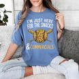 I'm Just Here For The Snacks And Commercials Baseball Women's Comfort Colors T-Shirt Chalky Mint I'm Just Here For The Snacks And Commercials Baseball Women's Comfort Colors T-Shirt Chalky Mint
