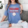 I'm Not Yelling This Is My Normal Baseball Mom Voice Women's Comfort Colors T-Shirt Chalky Mint