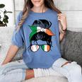 Ireland Baseball Mom Messy Bun Irish Baseball Girl Women's Comfort Colors T-Shirt Chalky Mint Ireland Baseball Mom Messy Bun Irish Baseball Girl Women's Comfort Colors T-Shirt Chalky Mint
