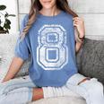 Jersey Number 8 Eight T-Shirt Football Number Baseball Mom Women's Comfort Colors T-Shirt Chalky Mint