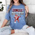 Jingle Ballers Plaid Santa Dabbing Baseball Christmas Women's Comfort Colors T-Shirt Chalky Mint Jingle Ballers Plaid Santa Dabbing Baseball Christmas Women's Comfort Colors T-Shirt Chalky Mint
