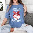 Just A Girl Who Loves Baseball Cute Retro Baseball Lover Women's Comfort Colors T-Shirt Chalky Mint