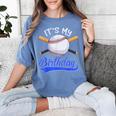 Kids 8th Baseball Birthday Party Boys Sport Fan 8 Years Old Women's Comfort Colors T-Shirt Chalky Mint