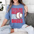 Kids Stealing Hearts Like I Steal Bases Cute Baseball Boys Women's Comfort Colors T-Shirt Chalky Mint Kids Stealing Hearts Like I Steal Bases Cute Baseball Boys Women's Comfort Colors T-Shirt Chalky Mint