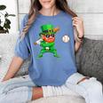 Leprechaun Playing Baseball St Patricks Day Sport Boys Women's Comfort Colors T-Shirt Chalky Mint