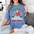 Most Likely To Play Baseball With Santa Christmas Pajamas Women's Comfort Colors T-Shirt Chalky Mint