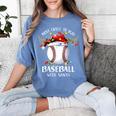 Most Likely To Play Baseball With Santa Christmas Xmas Women's Comfort Colors T-Shirt Chalky Mint Most Likely To Play Baseball With Santa Christmas Xmas Women's Comfort Colors T-Shirt Chalky Mint